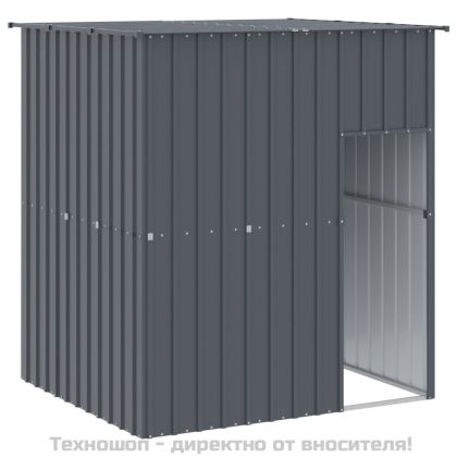 Кучешка къща с покрив, антрацит, 165x153x181 см, стомана