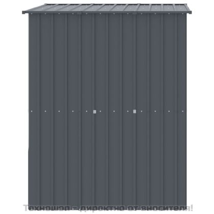 Кучешка къща с покрив, антрацит, 165x153x181 см, стомана