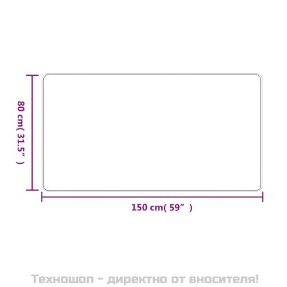 Пътека, сизалена визия, антрацит, 80x150 см