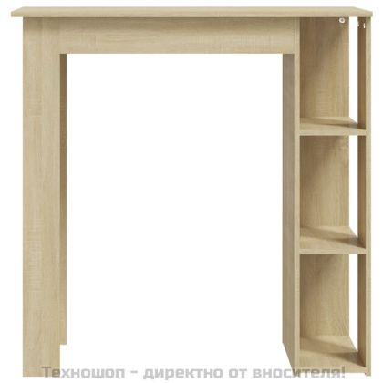 Бар маса с рафт, сонома дъб, 102x50x103,5 см, инженерно дърво
