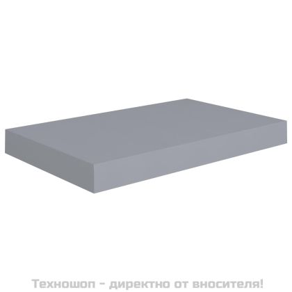 Окачен стенен рафт, сив, 40x23x3,8 см, МДФ