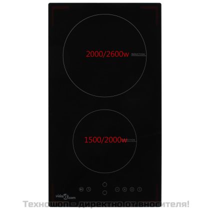 Индукционен плот с 2 котлона, сензорен контрол, 3500 W