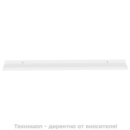 Стенни рафтове, 4 бр, бели, 115x9x3 см