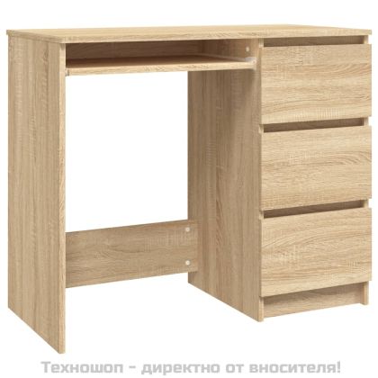 Бюро, дъб сонома, 90x45x76 см, инженерно дърво