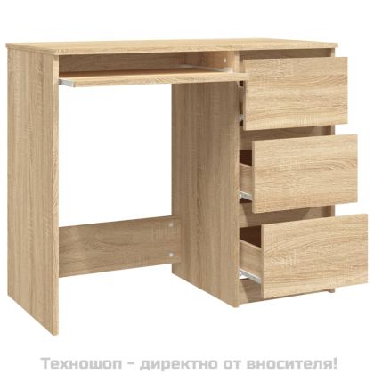 Бюро, дъб сонома, 90x45x76 см, инженерно дърво