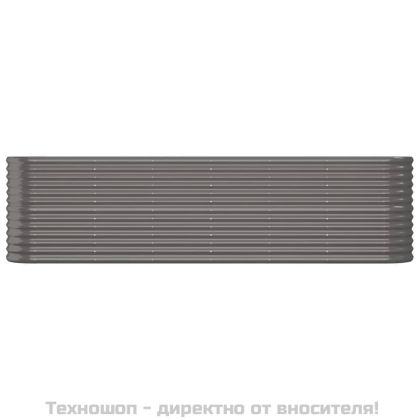 Градинска повдигната леха поцинкована стомана сиво