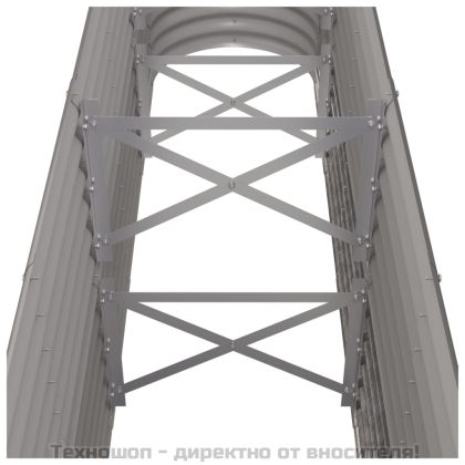 Градинска повдигната леха поцинкована стомана сиво