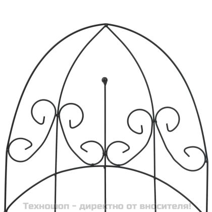 Стойки за пълзящи растения, 3 бр, черни, 40х100 см, желязо