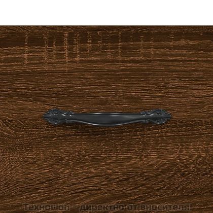 Висок шкаф, кафяв дъб, 69,5x34x180 см, инженерно дърво