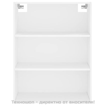 Висок шкаф, бял, 69,5x34x180 см, инженерно дърво