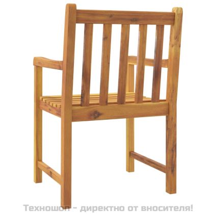 Градински столове, 8 бр, 56x55,5x90 см, акация масив