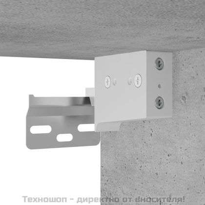 Стенни шкафове, 2 бр, бетонно сиви, инженерно дърво