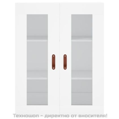 Висок шкаф, бял, 69,5x34x180 см, инженерно дърво