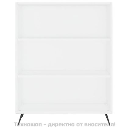 Висок шкаф, бял, 69,5x34x180 см, инженерно дърво