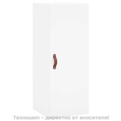 Висок шкаф, бял, 34,5x34x180 см, инженерно дърво