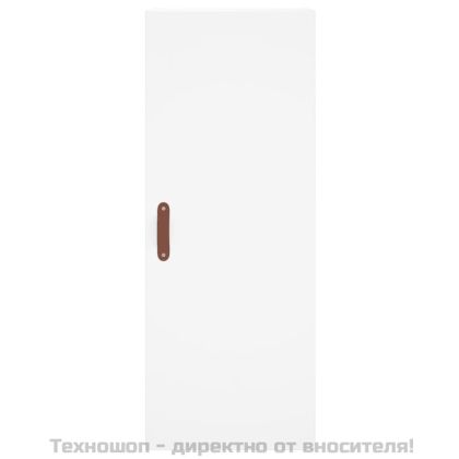 Висок шкаф, бял, 34,5x34x180 см, инженерно дърво
