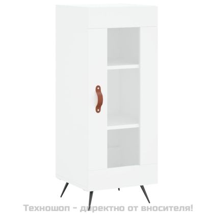 Висок шкаф, бял, 34,5x34x180 см, инженерно дърво