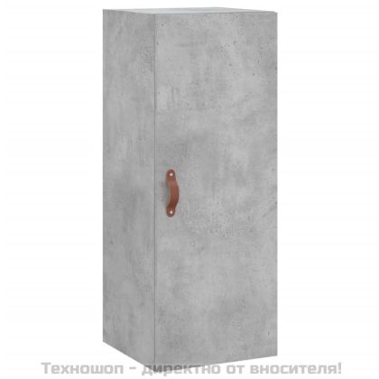 Висок шкаф, бетонно сив, 34,5x34x180 см, инженерно дърво