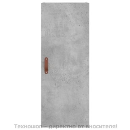 Висок шкаф, бетонно сив, 34,5x34x180 см, инженерно дърво