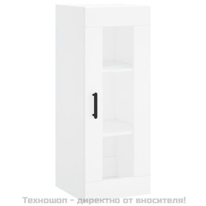Висок шкаф, бял, 34,5x34x180 см, инженерно дърво