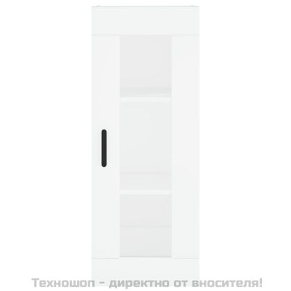 Висок шкаф, бял, 34,5x34x180 см, инженерно дърво