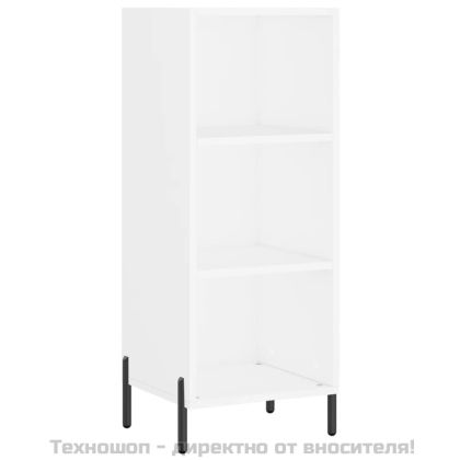 Висок шкаф, бял, 34,5x34x180 см, инженерно дърво