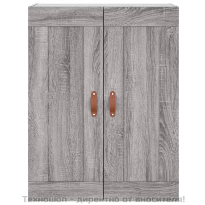 Висок шкаф, сив сонома, 69,5x34x180 см, инженерно дърво