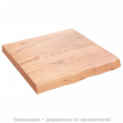 Стенен рафт светлокафяв 60x60x(2-6) см обработен масивен дъб