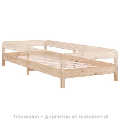 Стифиращо легло 90x190 см масивно борово дърво