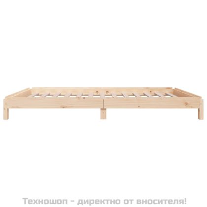 Стифиращо легло 90x190 см масивно борово дърво