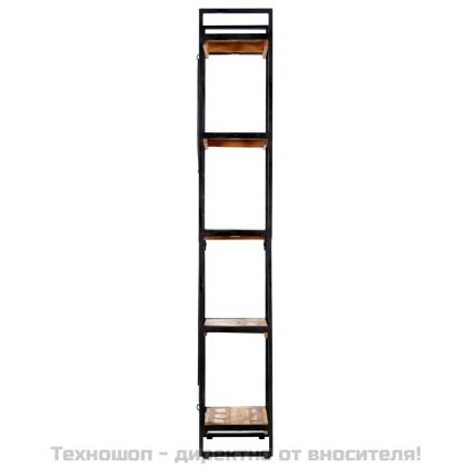 Библиотека с 5 рафта, 60x30x180 см, регенерирано дърво масив