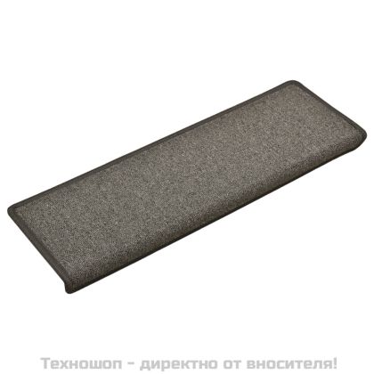 Изтривалки за стълби 15 бр. 65x21x4 см, тъмносиви, правоъгълни, кант