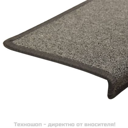 Изтривалки за стълби 15 бр. 65x21x4 см, тъмносиви, правоъгълни, кант