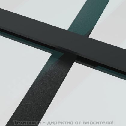 Плъзгаща се врата алуминий и ESG стъкло 102,5x205 см черна