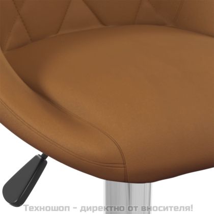 Бар табуретки, 2 бр, кафяви, кадифе