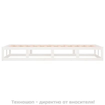 рамка за легло бяла 75x190 см Small Single дърво масив