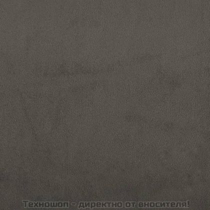 Люлеещ стол с табуретка, тъмносив, кадифе