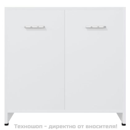 Шкаф за баня, бял, 60x33x61 см, инженерно дърво