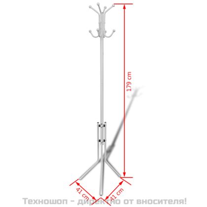 Стилна бяла закачалка за дрехи