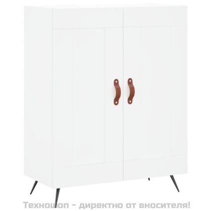 Висок шкаф, бял, 69,5x34x180 см, инженерно дърво