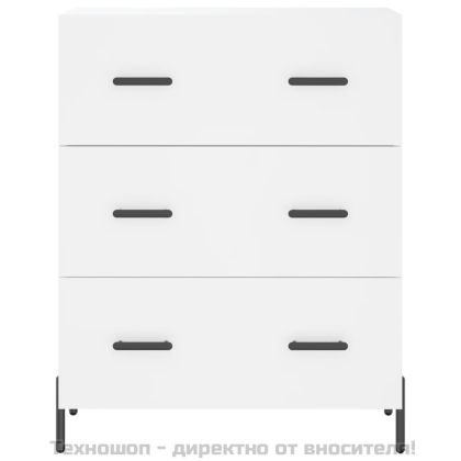 Висок шкаф, бял, 69,5x34x180 см, инженерно дърво