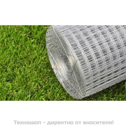 Кокошкарска мрежа, поцинкована стомана, 10x1 м, сребриста
