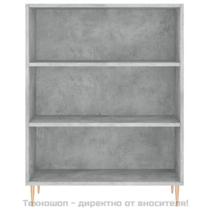 Висок шкаф, бетонно сиво, 69,5x32,5x180 см, инженерно дърво