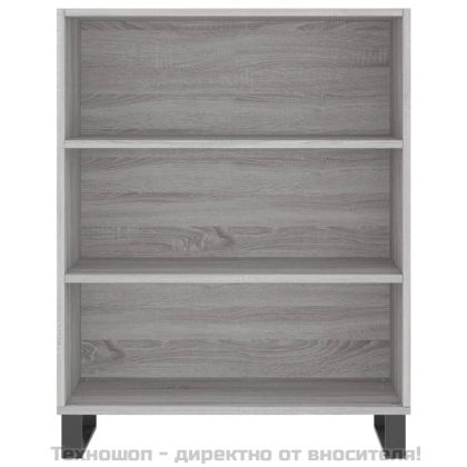 Висок шкаф, сив сонома, 69,5x32,5x180 см, инженерно дърво