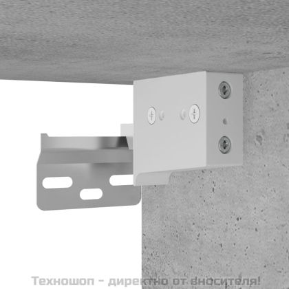 Висок шкаф, бетонно сиво, 69,5x32,5x180 см, инженерно дърво