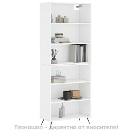 Висок шкаф, бял, 69,5x32,5x180 см, инженерно дърво