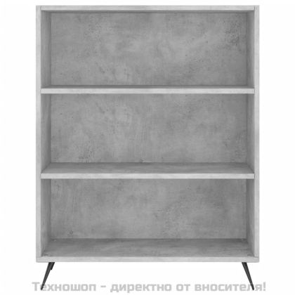 Висок шкаф, бетонно сиво, 69,5x32,5x180 см, инженерно дърво