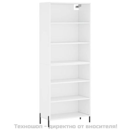 Висок шкаф, бял, 69,5x32,5x180 см, инженерно дърво