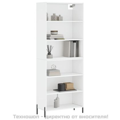Висок шкаф, бял, 69,5x32,5x180 см, инженерно дърво
