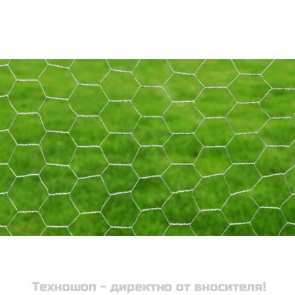 Кокошкарска мрежа, поцинкована стомана, 25x0,5 м, сребриста